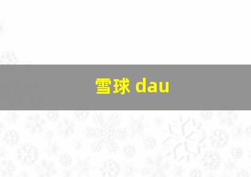 雪球 dau